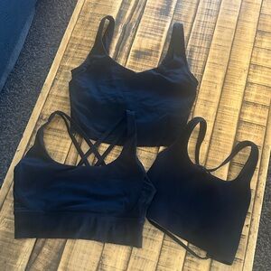 Black Sports Bras Bundle CRZ YOGA Aoxjox